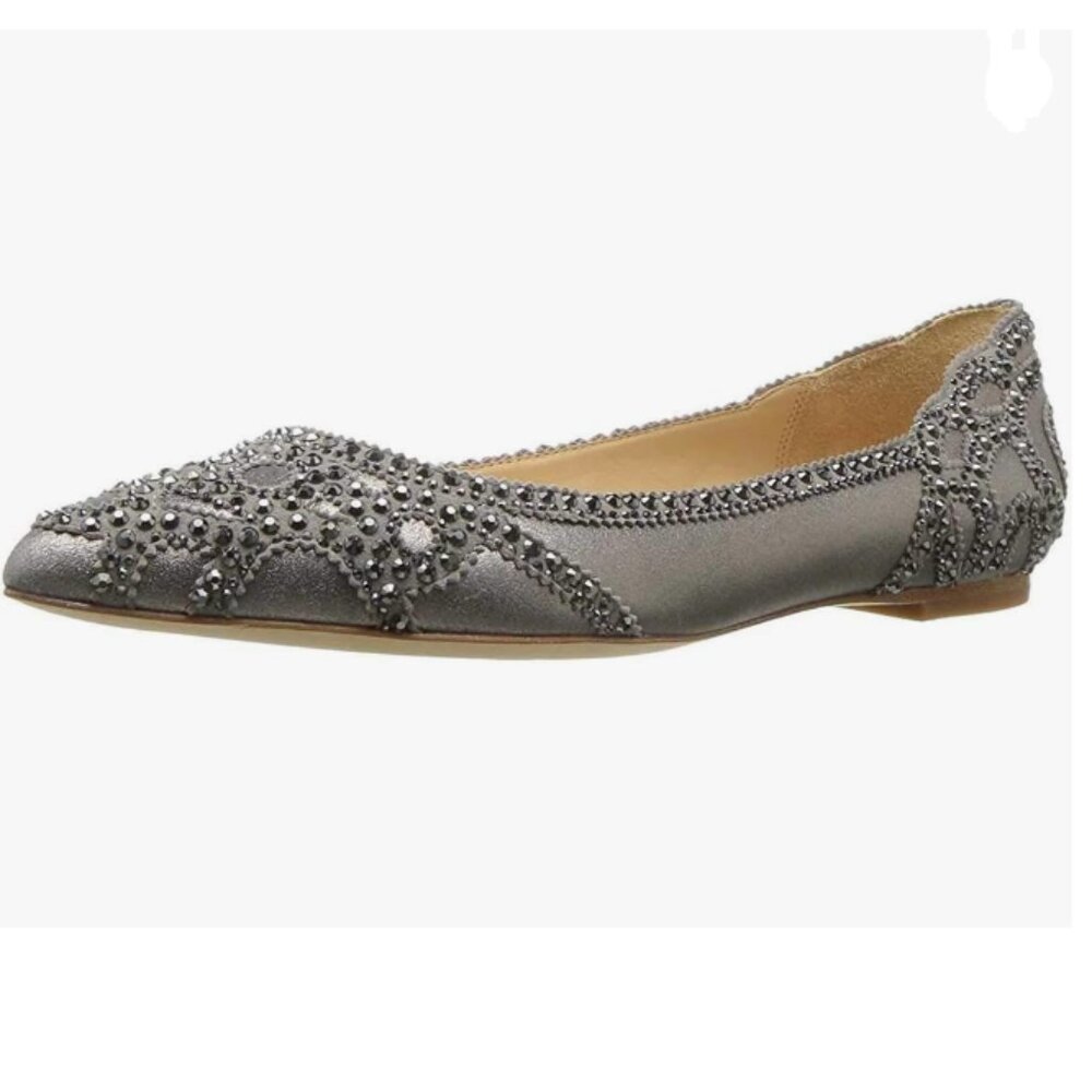XYD Gray Embellished Flats